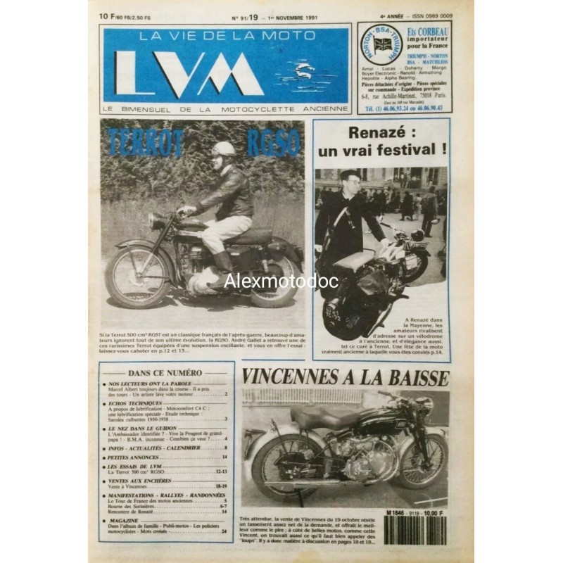 la vie de la moto n° 91/19